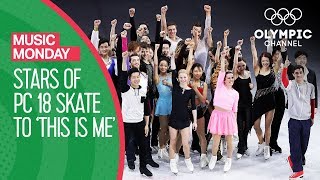 Figure Figure Skating Stars perform to This Is Me at PyeongChang 2018  Music Mondays [upl. by Anaib995]