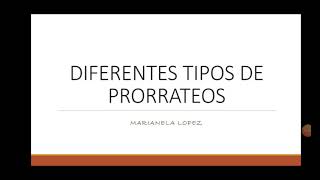 Diferentes tipos de prorrateo Crédito Fiscal Parte cinco Impuestos II [upl. by Aurelia]