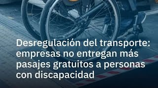 pasajes para personas con discapacidad empresas no están entregando [upl. by Nnylrats]