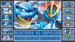 BLASTOISE vs EMPOLEON  Water Starter Pokémon Tournament Battle 1 [upl. by Gula]