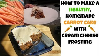 Homemade HEALTHY CARROT CAKE Recipe  Low Sugar Low Fat Whole Grain [upl. by Nyral]