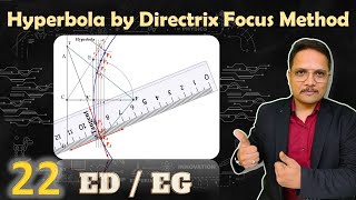 Hyperbola by Directrix Focus Method  Normal amp Tangent at Hyperbola  Engineering Drawing [upl. by Durtschi]