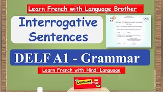 Learn French Interrogative Grammar French DELF A1 Grammar Language Brother Learn French in Hindi [upl. by Adiasteb]