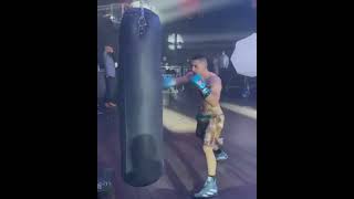 Teofimo Lopez with a sharp combination on the heavy bag boxing heavybag hbc viralvideo [upl. by Fasta]