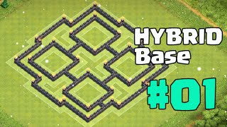 TH8 Hybrid Base New UPDATE 2016  Protect Town Hall 8 With Air Sweeper  Farming  Trophy Base [upl. by Ila]