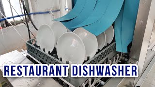 Brand New Commercial Restaurant Dishwasher Washing Dishes [upl. by Ynohtna]