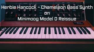 Sound Design Herbie Hancock Chameleon Bass Line  Minimoog [upl. by Okika]