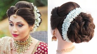 simple amp quick bridal hairstyle with gajra [upl. by Odradlig933]