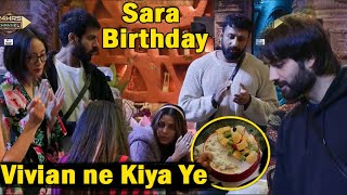 Bigg Boss 18 Today Episode Promo sara Birthday celebration Vivian ne bhi kiya wish bb18 [upl. by Hamon]