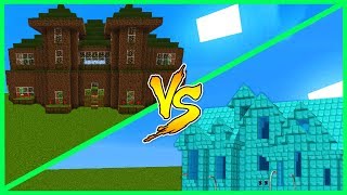 Minecraft Diamond House VS Dirt House  WHO WINS [upl. by Adnirod]