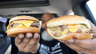 McDonalds Quarter Pounder vs Burger King Quarter Pounder REVIEW [upl. by Pearl898]