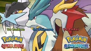 Pokémon Omega Ruby amp Alpha Sapphire  Raikou Entei amp Suicune Battle Music HQ [upl. by Balcke]