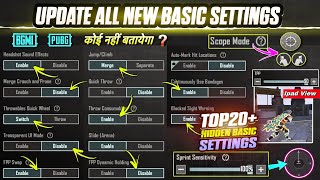 BGMI amp PUBG All New Update Basic settings  Advance Control Settings Guide BGMI  PUBG basic Setting [upl. by Montana]