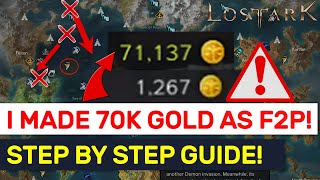 HOW TO MAKE 70000 GOLD F2P Step By Step Guide T1 To T3 Methods  Lost Ark [upl. by Vasos]