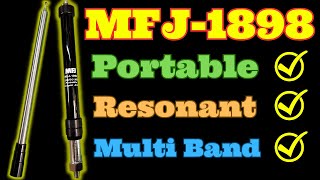 MFJ1898 Portable Collapsible HF6Meter Antenna [upl. by Lien]