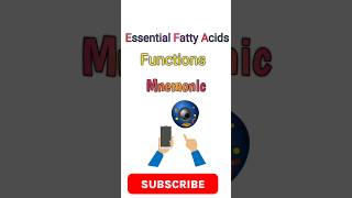 Essential Fatty Acids functions Mnemonic shortsfeed biochemistry nutrition neet [upl. by Beichner]