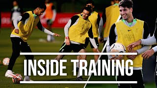 Inside Training Gakpo Nunez amp Szoboszlai train ahead of Merseyside derby  Liverpool FC [upl. by Oribella]