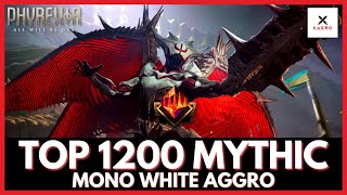 😠 NO MORE GAMES  MYTHIC MONO WHITE AGGRO MTG Arena Top 1200 Mythic Standard Deck Guide [upl. by Ayikahs]