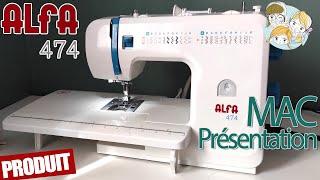 Présentation ALFA 474 machine à coudre mécanique avec table dextension  wwwlesfillesapoisfr [upl. by Haleeuqa]