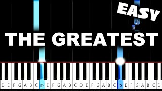 Billie Eilish  THE GREATEST  EASY Piano Tutorial [upl. by Ennahgem]