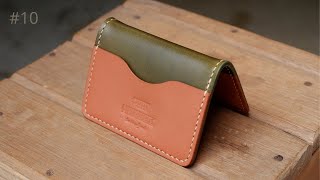 Making a Card Holder from Italian Leather  Handmade Leather Craft [upl. by My]