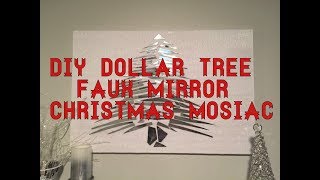 DIY  GLAM 🎄 DOLLAR TREE 🎄 FAUX CHRISTMAS MOSIAC [upl. by Gabriello389]