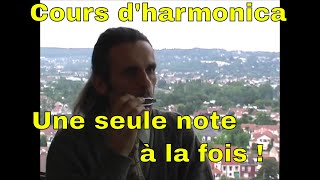 harmonica diatonique  cours  une seule note à la fois [upl. by Ailedo533]