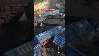 Derailment at BSP div viralnews youtubeshorts [upl. by Adnohsat989]