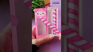 How to make Sanrio Crafts  DIY paper crafts for school  Easy craft ideas  DIY Kuromi paper craft [upl. by Llehcal]