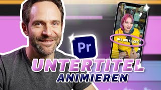 Premiere Pro Animiere deine Untertitel  Tutorials  Studio 1 [upl. by Freya803]