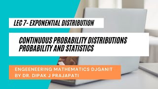 Lec7Exponential DistributionExamples [upl. by Yhtorod]