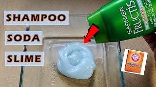 FRUCTIS INSTANT DIY SHAMPOO SLIME with Baking Soda Salt  Fluffy Slime without Shaving Cream [upl. by Fulcher]