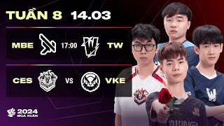 MBE vs TW BO3  CES vs VKE BO3  VCS 2024 MÙA XUÂN  TUẦN 8  14032024 [upl. by Fritze]