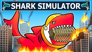 Killing 5621737 People as a SHARK Shark Simulator [upl. by Annahsor980]