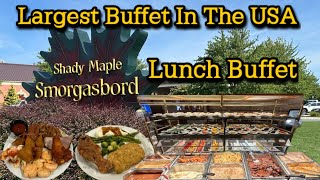 Shady Maple Smorgasbord Lunch Buffet Largest In USA PA Amish Country [upl. by Arbrab]