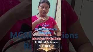 What is Marxian Socialismpolitical Science HonsCore1Semester 1 [upl. by Noevad]