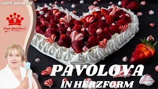 Verschenke Dein Herz mit einer Pavlova in Herzform ganz einfach Silkeswelt pavlova meringue [upl. by Ameh941]