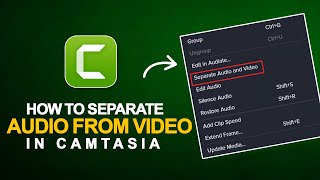 How to Separate audio from video in Camtasia  Camtasia Beginner Tutorial [upl. by Reginnej511]