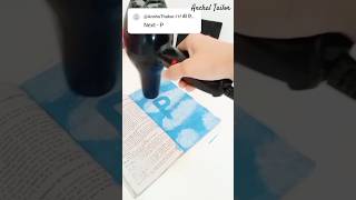 P letter Painting on book page art 🖌️🎨 [upl. by Mallissa]