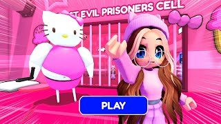 HELLO KITTY ROBLOX BARRYS PRISON RUN NEW UPDATE OBBY  WALKTHROUGH amp BOSS BATTLE roblox [upl. by Ydnat]