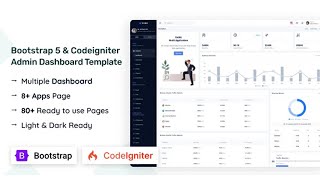 Bootstrap amp Codeigniter Admin Dashboard Template [upl. by Clemen871]