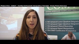 COMT  Certified Orthopaedic Manipulative Therapist  Le recensioni Drssa Paola Marturano [upl. by Osana]