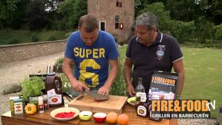 Gegrilde eend met fruitsalade  FireampFood TV  Barbecue [upl. by Caron306]