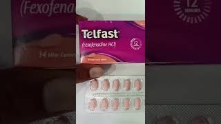 Telfast 60mg Tablet Telfast 180mg Telfast D Tablet Telfast 120mg Fexofenadine tablet [upl. by Ahsilla]