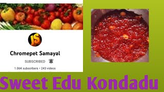 Sweet Eduppom KondaduvomThanks giving videoSweet RecipeChromepet Samayal [upl. by Vincenty]