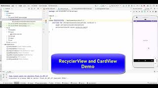 RecyclerView and CardView [upl. by Grannie698]