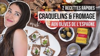 Idée snack santé végé  Craquelins amp fromage aux Olives de l’Espagne  RECETTES MEAL PREP VÉGÉTARIEN [upl. by Noiztneb889]