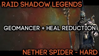 Nether Spider Hard Made Easy with GEOMANCER and Heal Reduction Doom Tower  RAID Shadow Legends [upl. by Trebmal235]