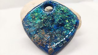 Faux labradorite Polymer clay tutorial [upl. by Akimak]