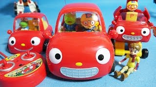 뽀로로 뽀롱뽀롱뽀로로 무선자동차 뚜뚜와 또봇 두리 장난감 unboxing Pororo Tutu car toys [upl. by Irolav]